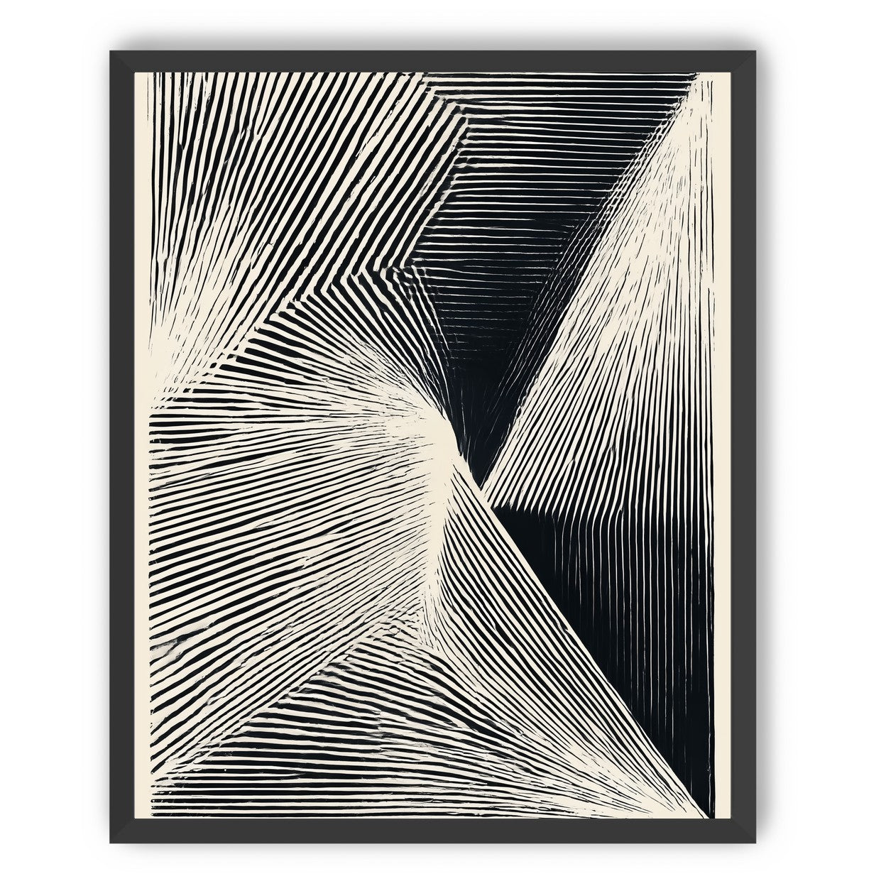 Where the lines break inward