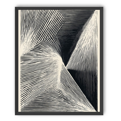 Where the lines break inward
