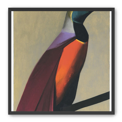 Bright bird on a branch