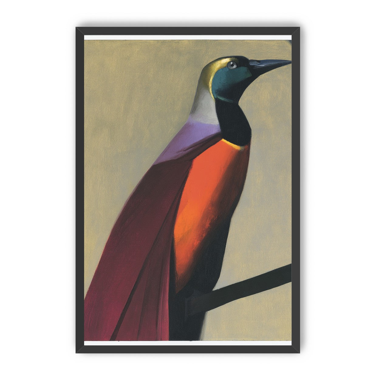 Bright bird on a branch