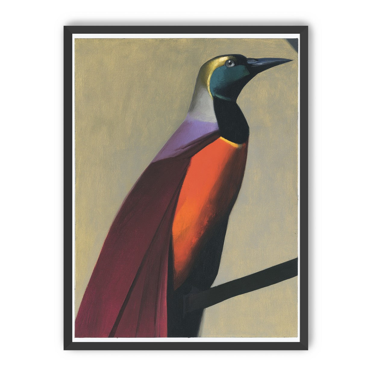 Bright bird on a branch