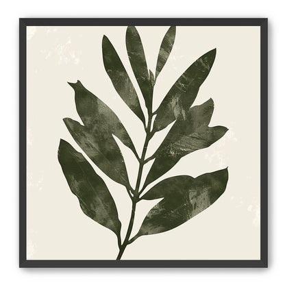Still branch on pale paper
