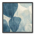Leaves among pale blue space
