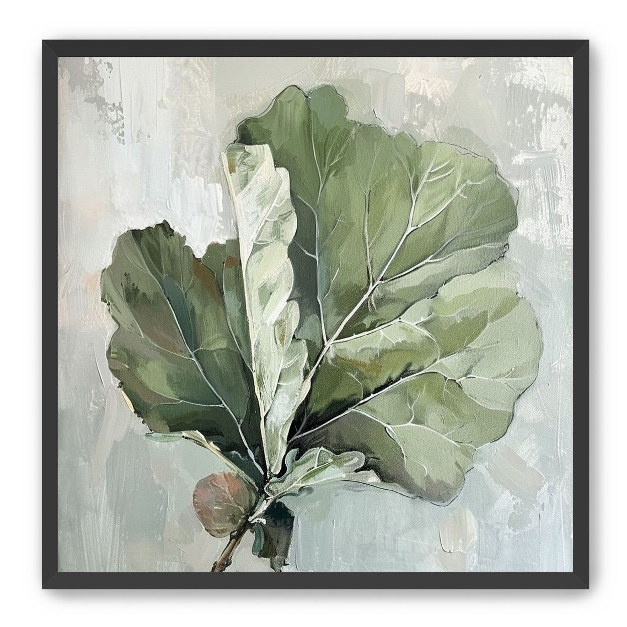 Green leaves in pale wash