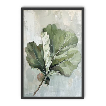 Green leaves in pale wash