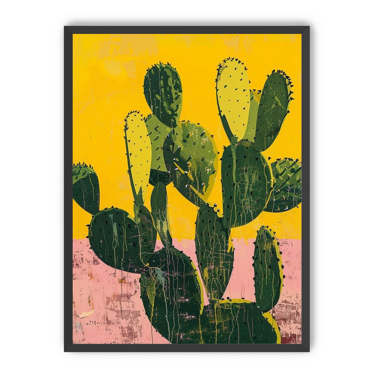 Green pads in yellow sky