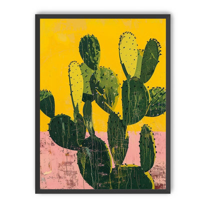 Green pads in yellow sky