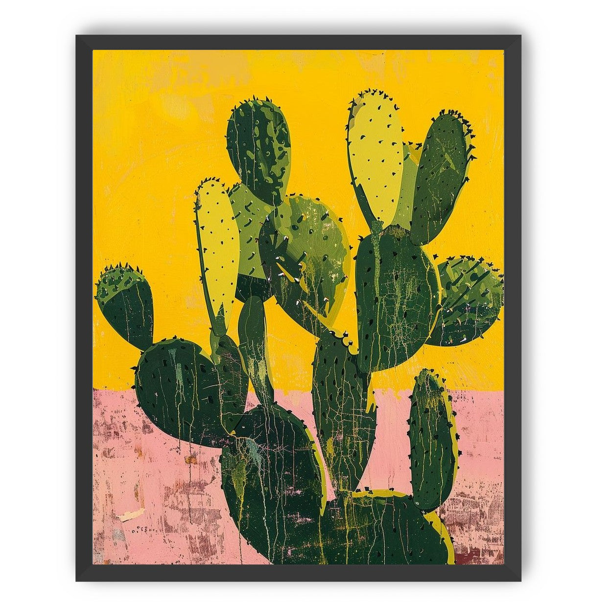 Green pads in yellow sky