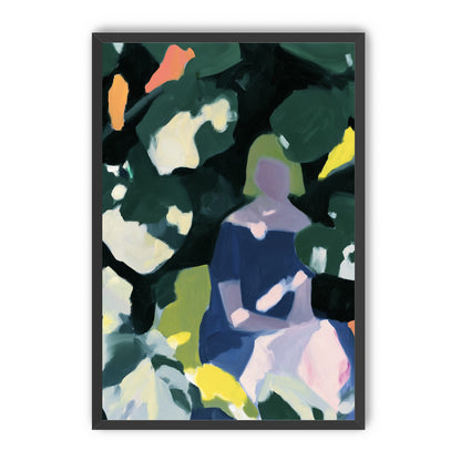 Figure in garden shadows