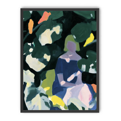 Figure in garden shadows