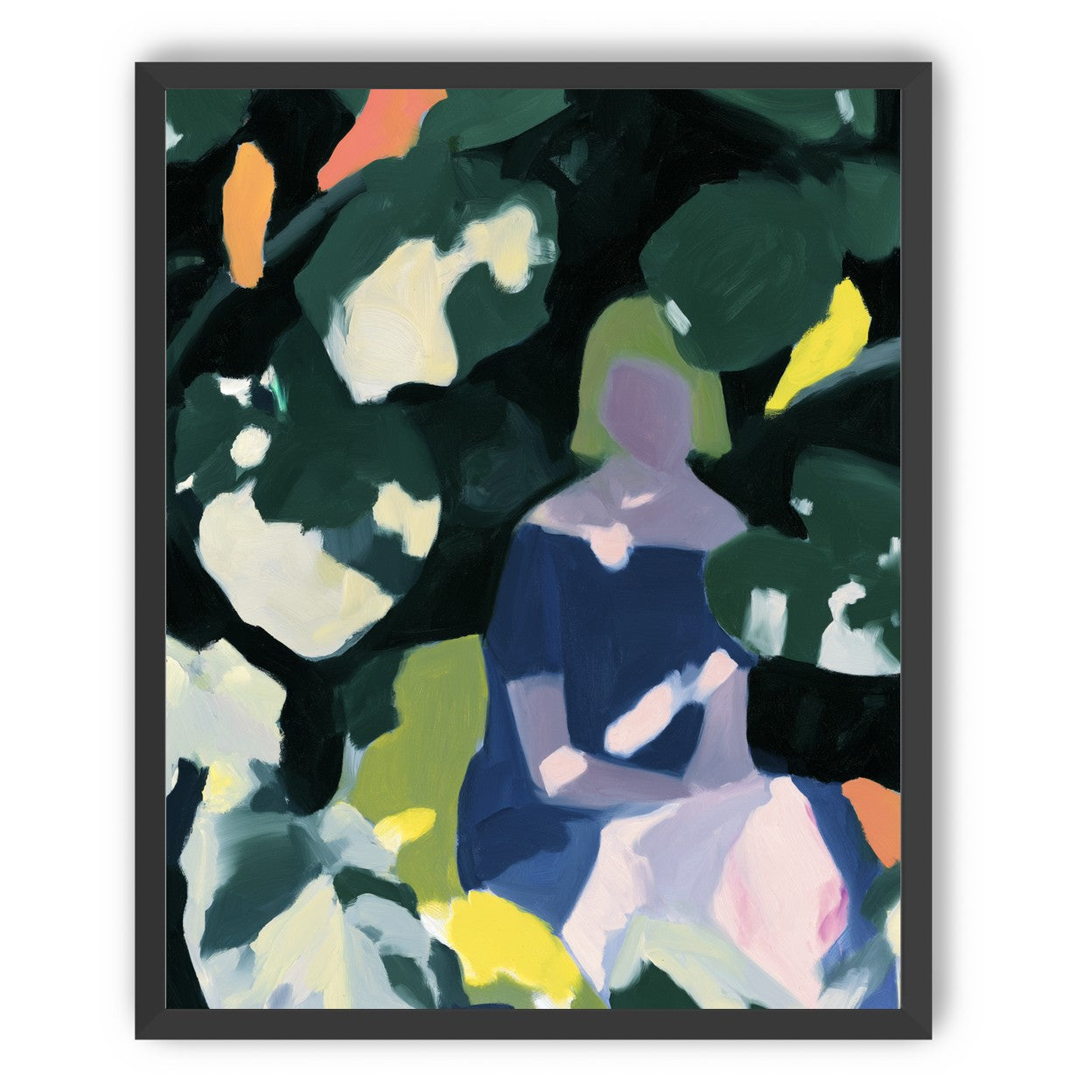 Figure in garden shadows