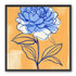 Blue Flower on Orange Field