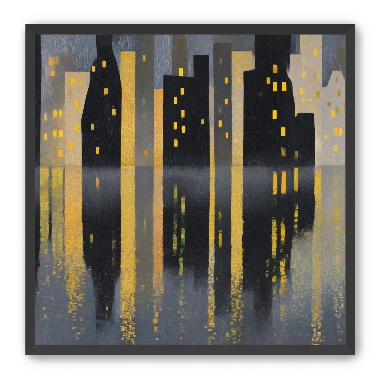 Windows above their reflections