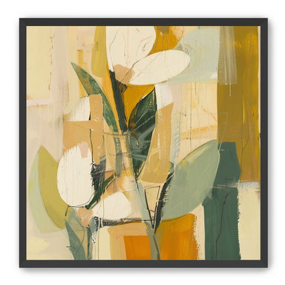 White forms within ochre blocks