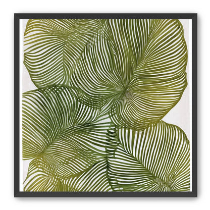 Palm leaves pressed together