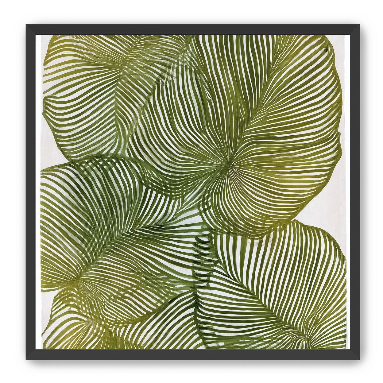 Palm leaves pressed together