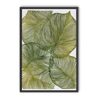 Palm leaves pressed together