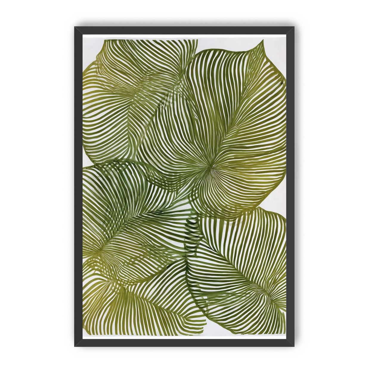 Palm leaves pressed together