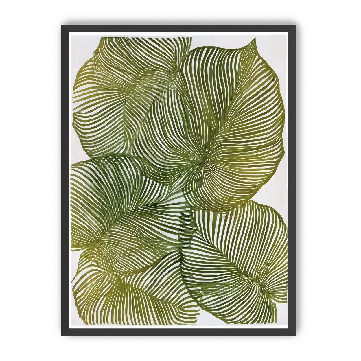 Palm leaves pressed together
