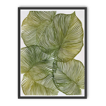 Palm leaves pressed together