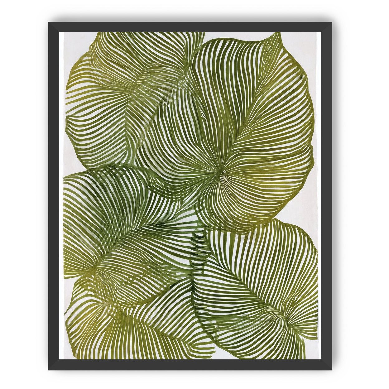 Palm leaves pressed together