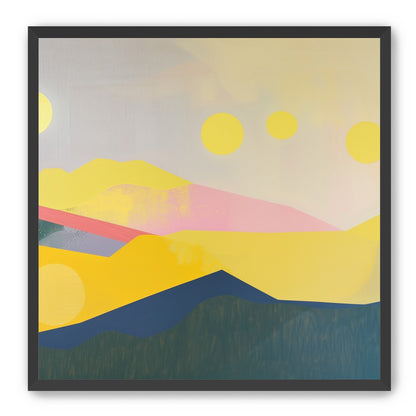 Many suns above the hills