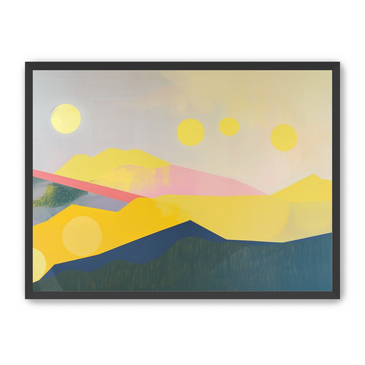 Many suns above the hills