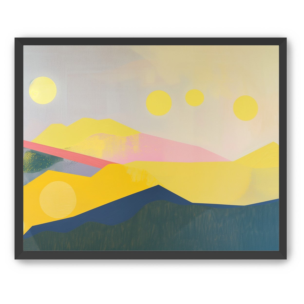 Many suns above the hills