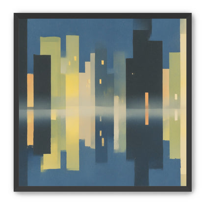 Night towers in still water