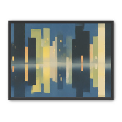 Night towers in still water