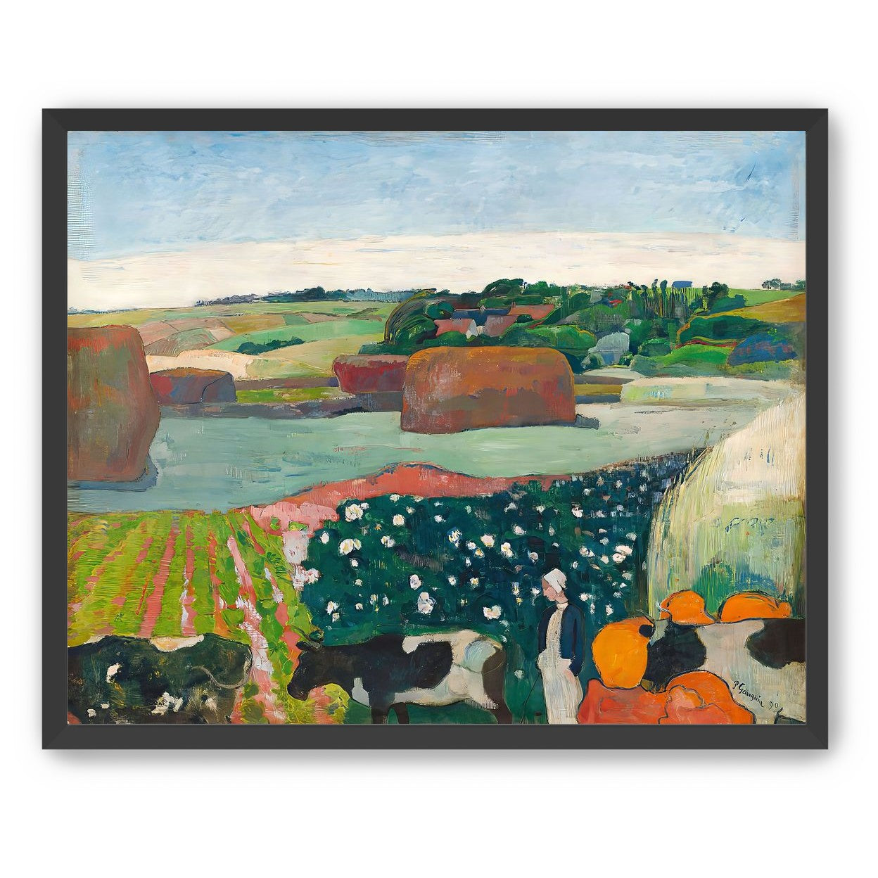 Haystacks in Brittany by Gauguin
