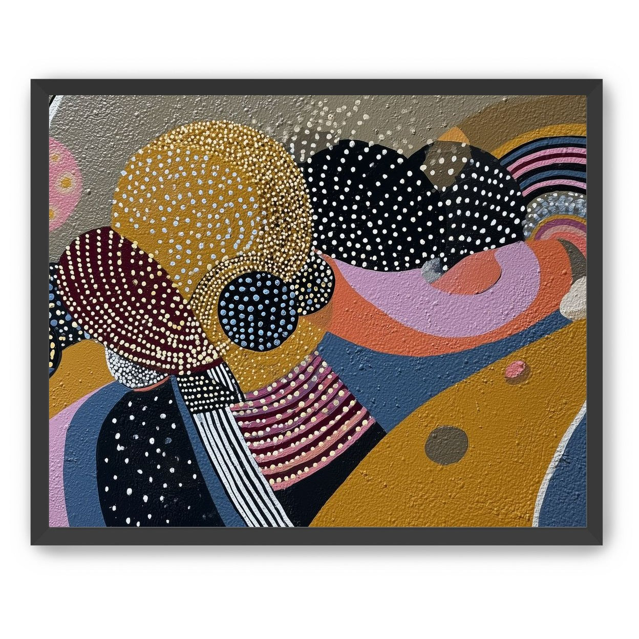 Overlapping Dotted Shapes