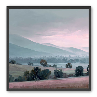Low Hills Fading into Mist