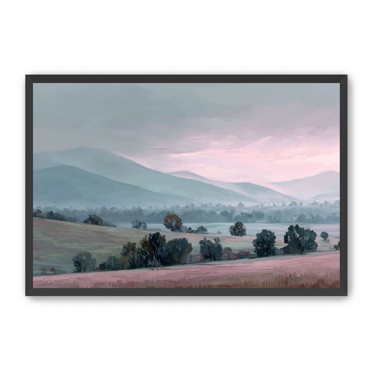 Low Hills Fading into Mist