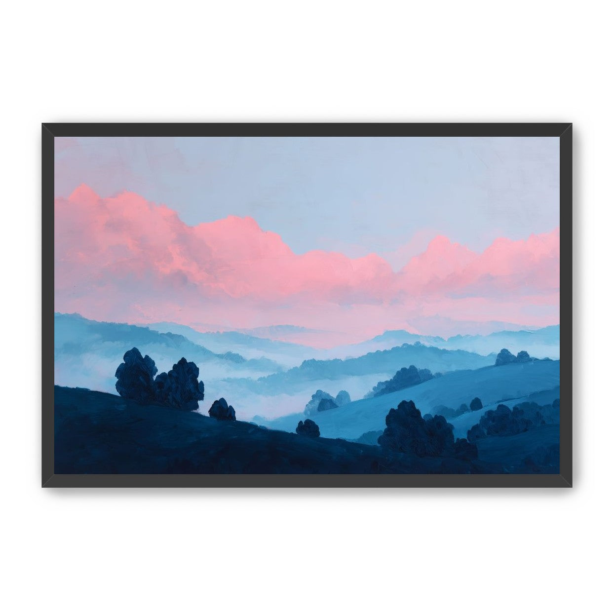Pink Cloud Band Over Blue Ridges