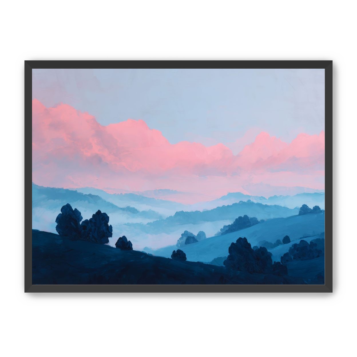 Pink Cloud Band Over Blue Ridges