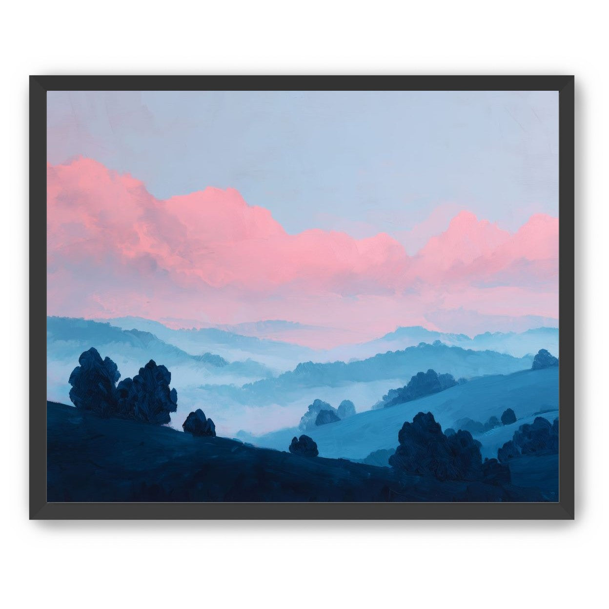 Pink Cloud Band Over Blue Ridges