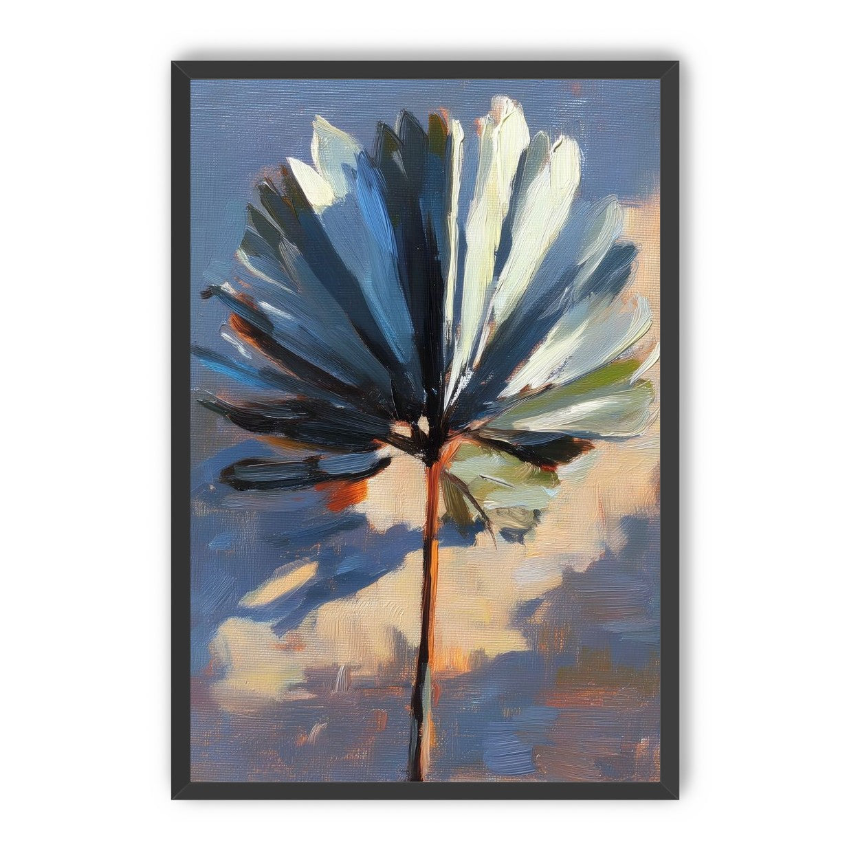Veined Leaf in Thick Paint