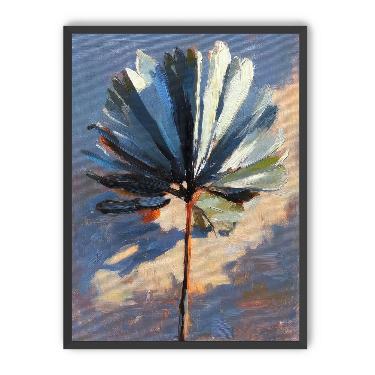 Veined Leaf in Thick Paint