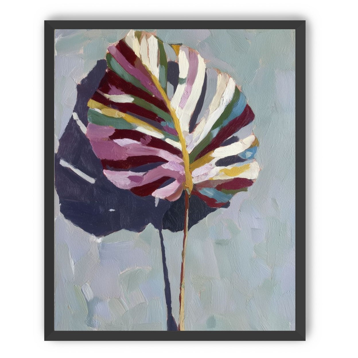 Leaf with Multicolored Veins