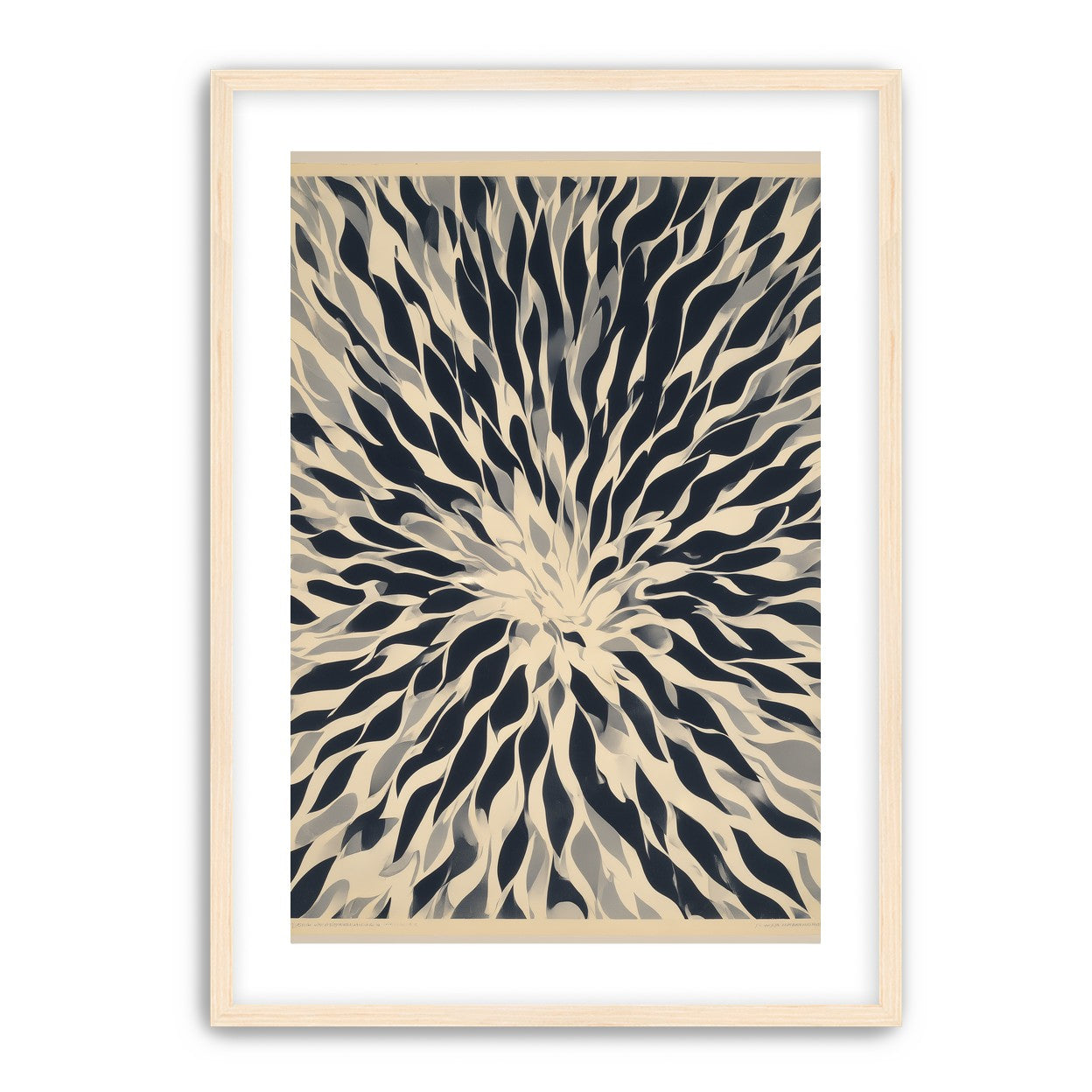 Dark forms around a white center