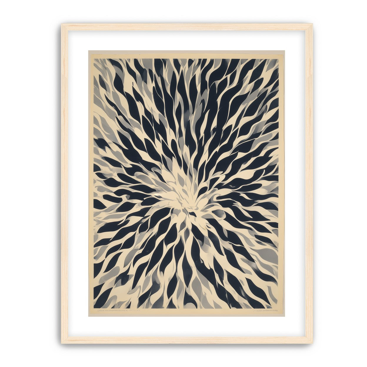 Dark forms around a white center