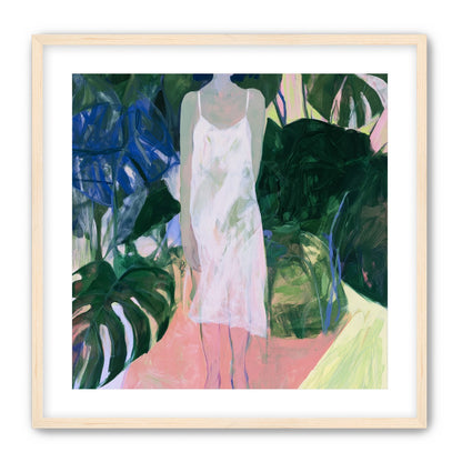 White slip in green shade