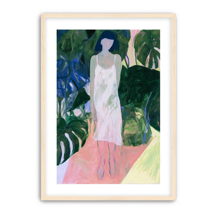 White slip in green shade
