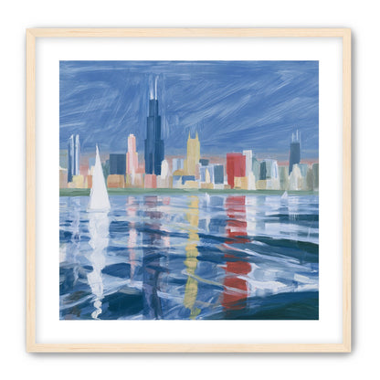 Sailboats before the skyline