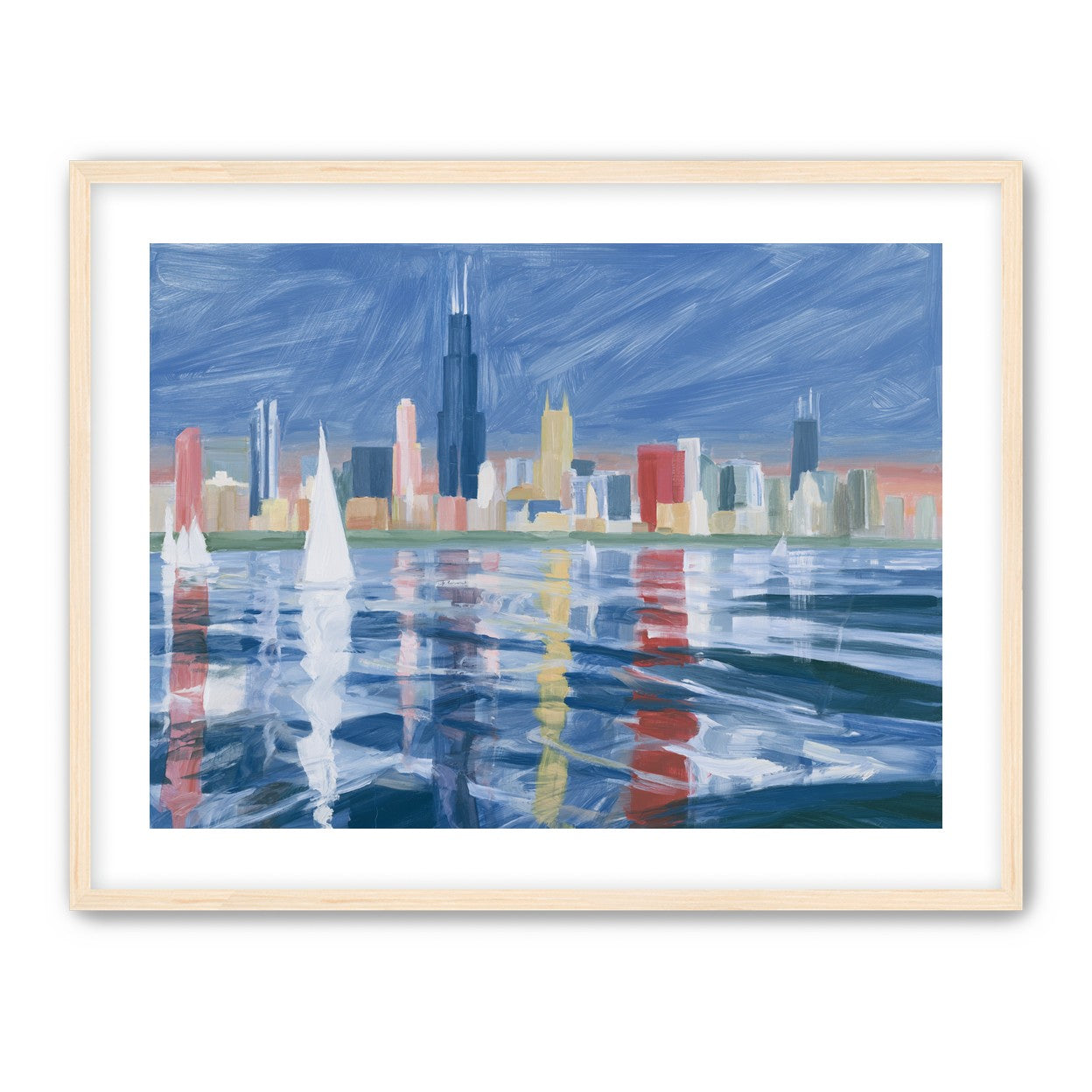 Sailboats before the skyline