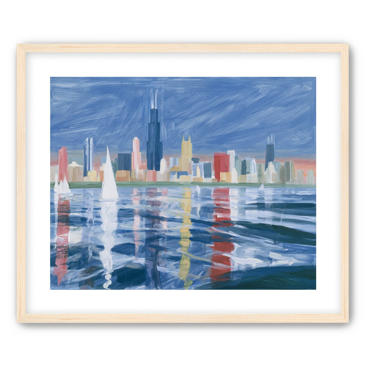 Sailboats before the skyline