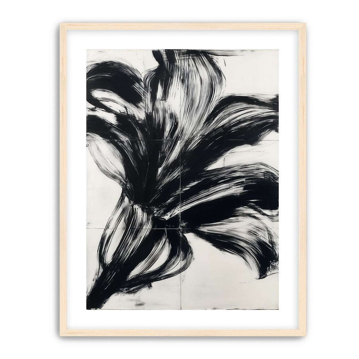 Black surge on white grid