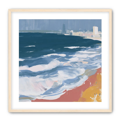 White surf along the city beach
