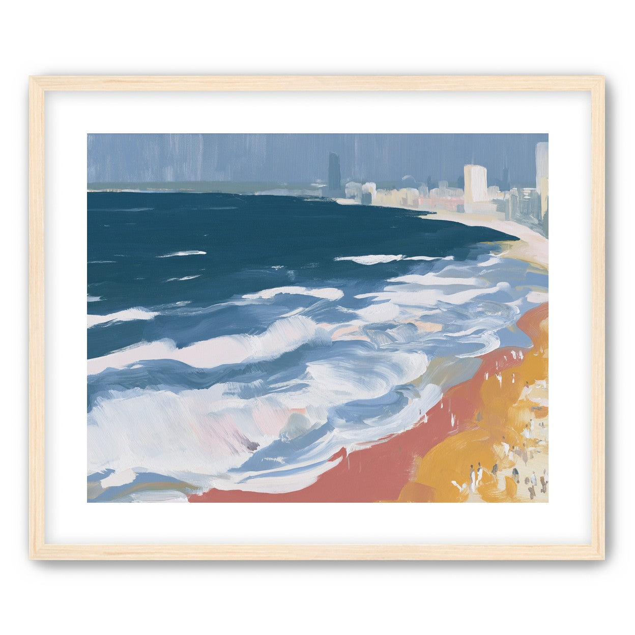 White surf along the city beach
